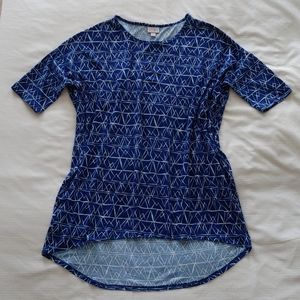 LuLaRoe Irma geometric blue white